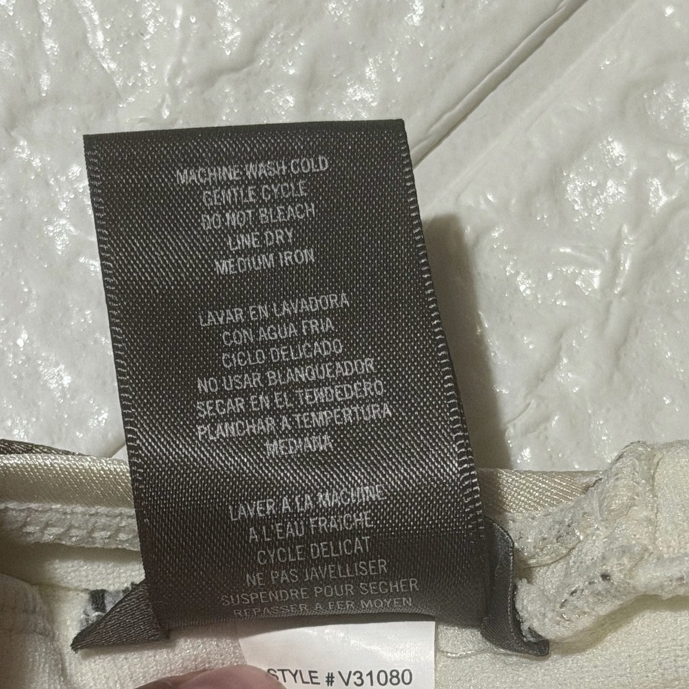 Vince Camuto Cream One-Piece Swimsuit with Brown Floral Print Size S (4) - Picture 8 of 8